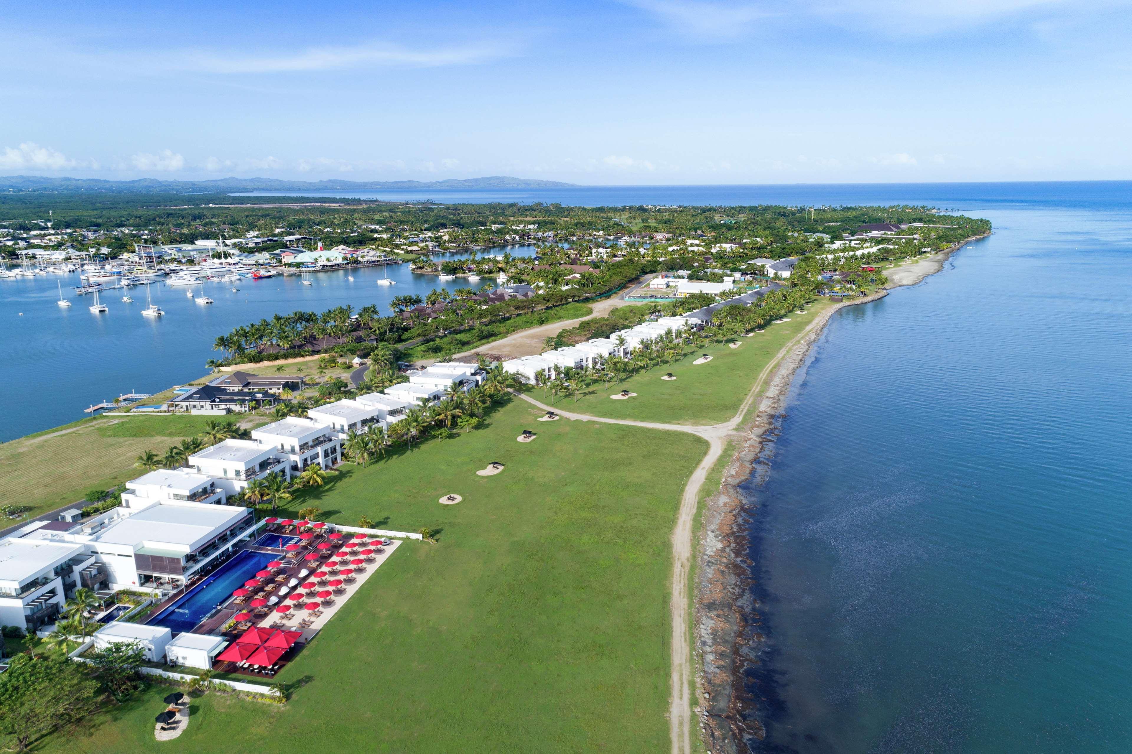 Hilton Fiji Beach Resort And Spa Denarau Island Εξωτερικό φωτογραφία Aerial view of the resort